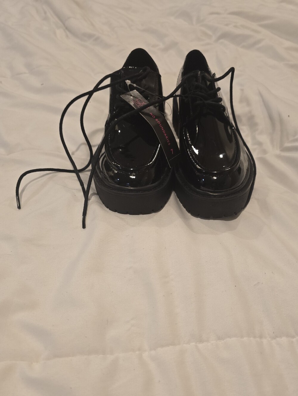 No Boundaries Womens NWT Derby Oxford Black Size 7
